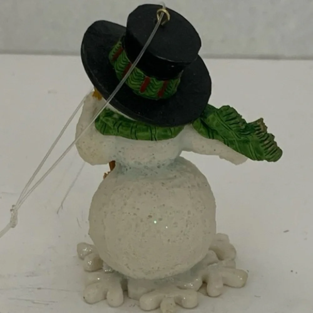 NWT Department 56 Snowman Ornament Top Hat Broom Vintage Classic Holiday Gift